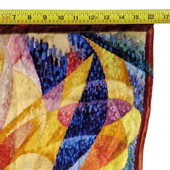 Colorful Severini Art Deco Painting Reproduction Silk Scarf - Picture 4 of 4